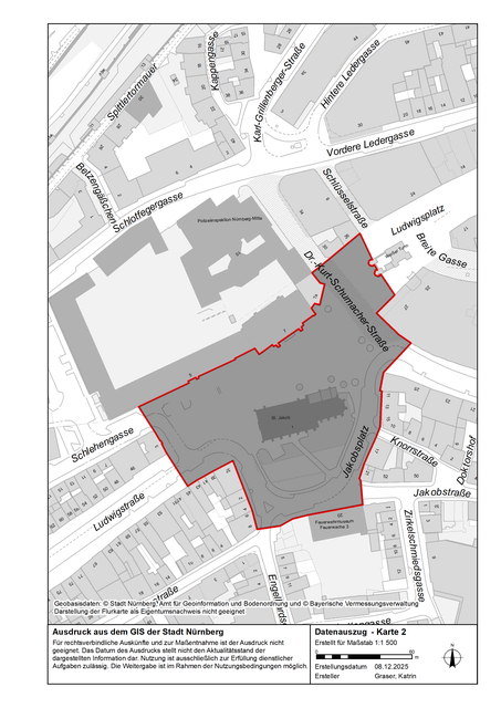 Feuerwerksverbot 2025: Jakobsplatz. | Foto: Stadt Nürnberg / Ordnungsamt