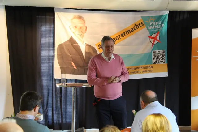 Peter Weidner bei seiner Ansprache. | Foto: FW Schwanstetten