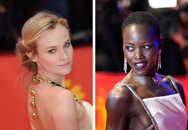 Zwei Darstellerinnen der Helena: Diane Kruger (l) und Lupita Nyong'o.  | Foto: Jörg Carstensen/Hannes P Albert/dpa (Archivbilder)