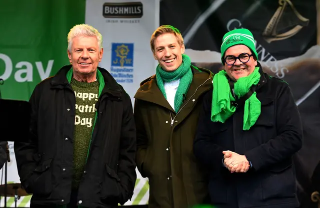 Reiter und Krause am Wochenende beim St. Patrick's Day in München. | Foto: Felix Hörhager/dpa