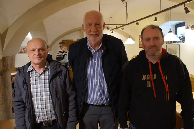 Die Sieger bei Damen/Herren EM: v. l. Albrecht Müller, Rüdiger Classen, Michael Lippert
 | Foto: Dieter Gonschorowski
