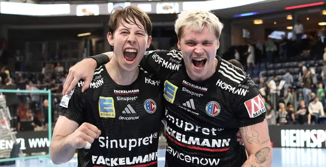 Florian Scheerer und Marek Nissen zeigten mit ihrem HC Erlangen eine außergewöhnliche Teamleistung (#JockiFoto)
 | Foto: JockiFoto, Erlangen