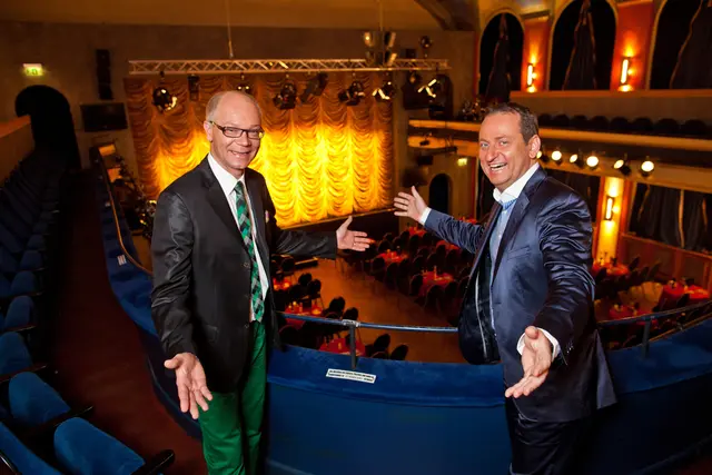 Wurden Opfer eines Einbruchs: Martin Rassau (li.) und Volker Heißmann. | Foto: Sven Grundmann/Metropolregion Nürnberg
