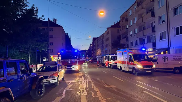 Großbrand in der Wiesenschule in Nürnberg. | Foto: Sanitätseinsatzleitung / Nürnberger Hilfsorganisationen
