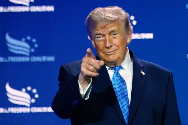 Trump verdiente Hunderte Millionen mit Krypto-Geschäften. (Archivbild) | Foto: Julia Demaree Nikhinson/AP/dpa