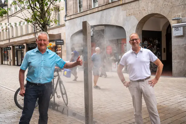 Fürths Oberbürgermeister Dr. Thomas Jung und infra-Chef Marcus Steurer (rechts). | Foto: infra fürth
