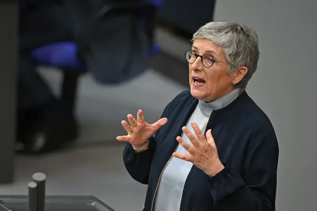 Grünen-Fraktionschefin Haßelmann ist für eine neue Debatte über die Reproduktionsmedizin. | Foto: Elisa Schu/dpa (Archivfoto)