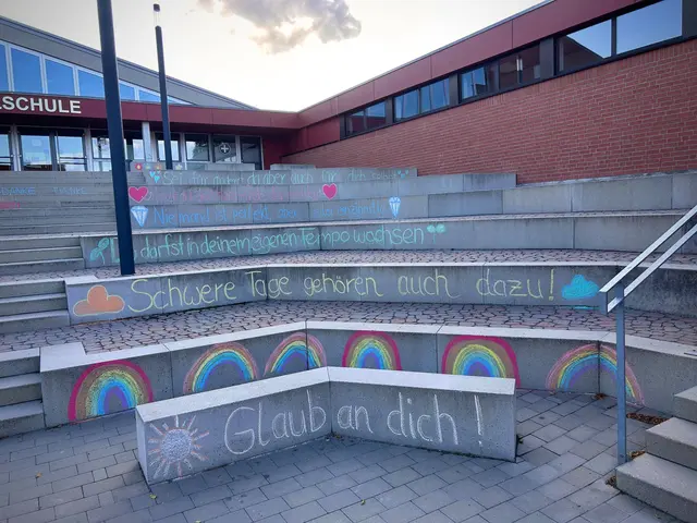 Foto: Privat. Kreideaktion an der Mittel-/ und Realschule Langenzenn.