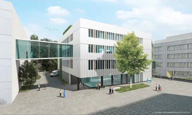 Visualisierte Außenansicht. | Foto: © Dewan Friedenberger Architekten GmbH (Illustration)