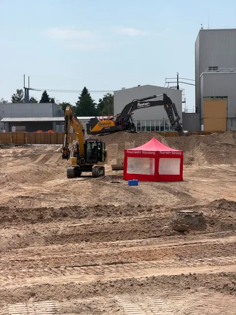 Fundort der Fliegerbombe. | Foto: Stadt Nürnberg