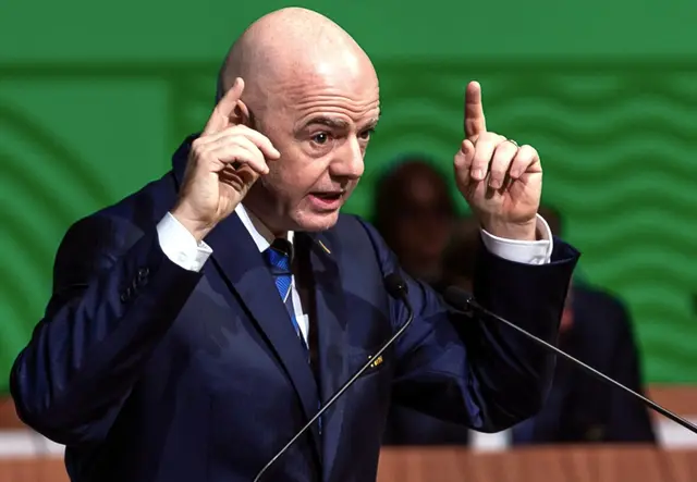 Gianni Infantino vor drei Jahren in Kigali: Da wurde er als FIFA-Boss wiedergewählt. | Foto: © Uncredited/AP/dpa (Archivbild)