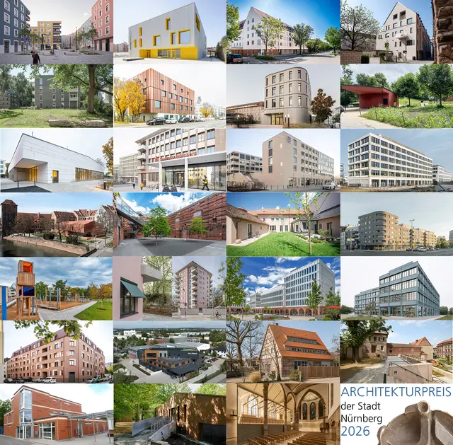 Architekturpreis der Stadt Nürnberg 2026: abgegebene Arbeiten. | Foto: Stadt Nürnberg / Stadtplanungsamt