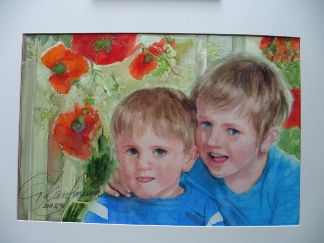 Kinderporträts in Aquarell von Gunter Kaufmann, 2016
