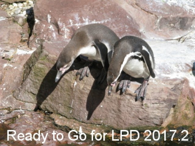Auch diese beiden sind für den Linux Presentation Day bereit.