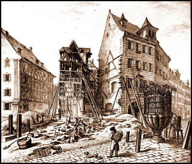 Hans-Sachs-Haus, Hans Sachs Gasse, 1835 Wilder. | Foto: Altstadtfreunde Nürnberg e.V./Archiv