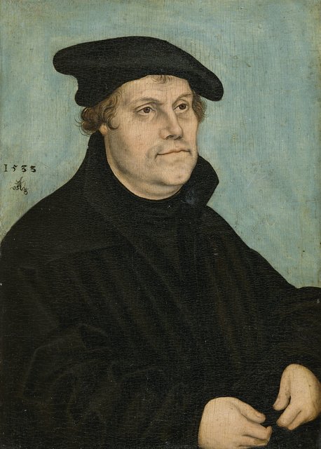 Lucas Cranach: Bildnis Martin Luthers im fünfzigsten Lebensjahr, 1533 Malerei auf Buchenholz 20,5 cm hoch x 14,5 cm brei, Germanisches Nationalmuseum, Nürnberg.  Dauerleihgabe der Bayerischen Staatsgemäldesammlung. | Foto: Germanisches Nationalmuseum, Dauerleihgabe Bayerische Staatsgemäldesammlung