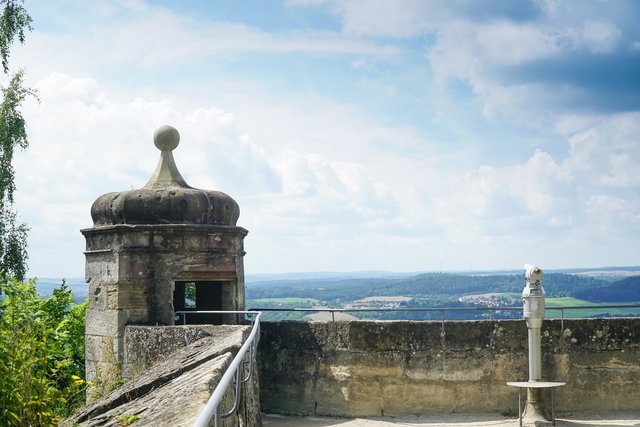 Blick von der Veste Coburg. Bayerische Landesausstellung anlässlich des Reformationsjubiläums 2017 mit „Rittern, Bauern, Lutheranern“. | Foto: Nicole Fuchsbauer