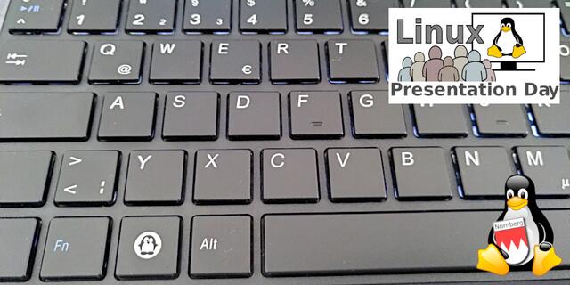 Das Bild zeigt eine Notebooktastatur mit einem kleinen Tux anstelle der Windows-Taste.  | Foto: LUG Nürnberg
