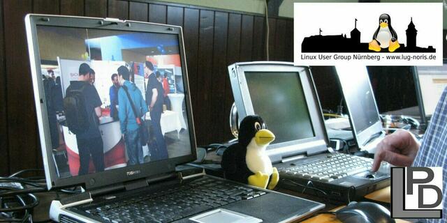 Bild von einem vergangenen Linux Präsentations Tag. Hier kann Linux an verschiedenen Rechnern ausprobiert werden. | Foto: LUG Nürnberg