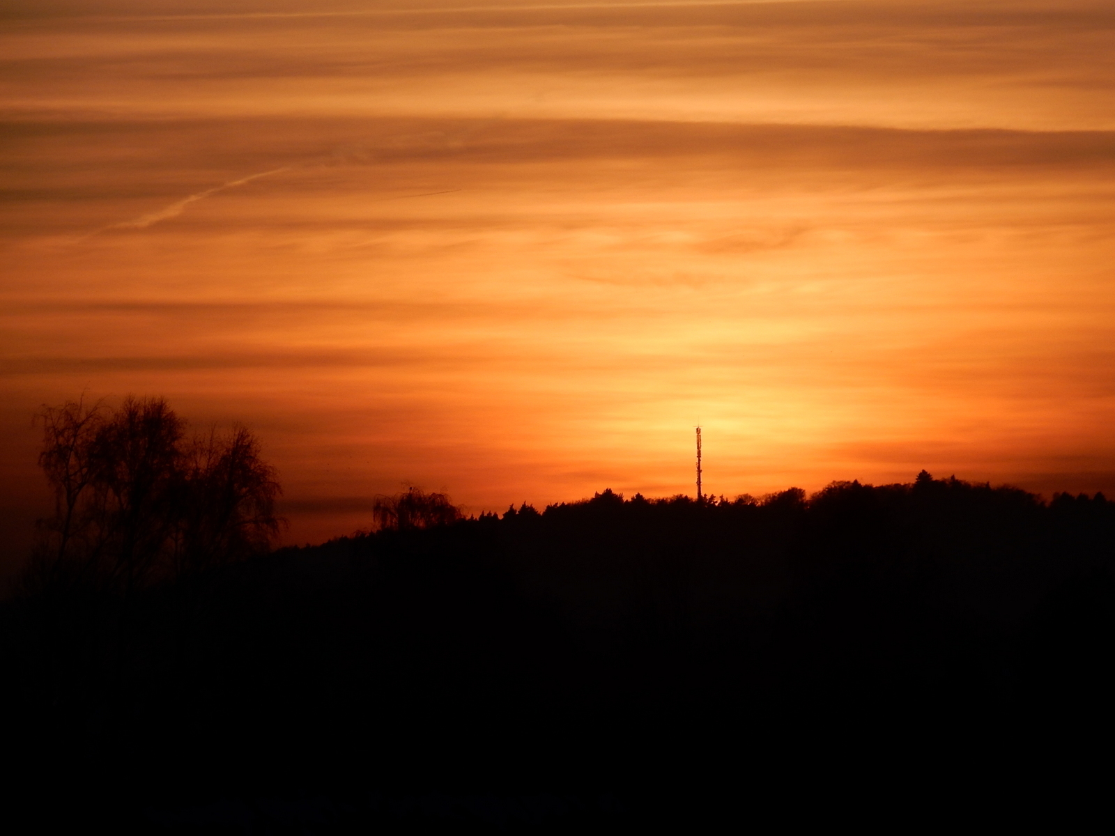 "brannte" der Himmel, anders wie gestern, aber ebenso schön...